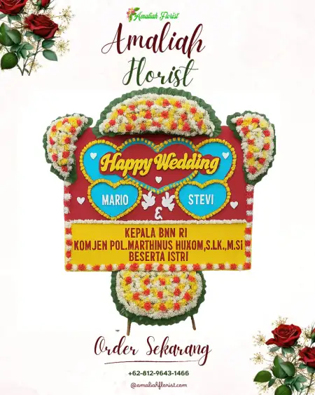 Papan Bunga Pernikahan Kameloh Baru